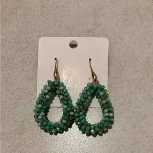 Elegant Beaded Teardrop Earrings